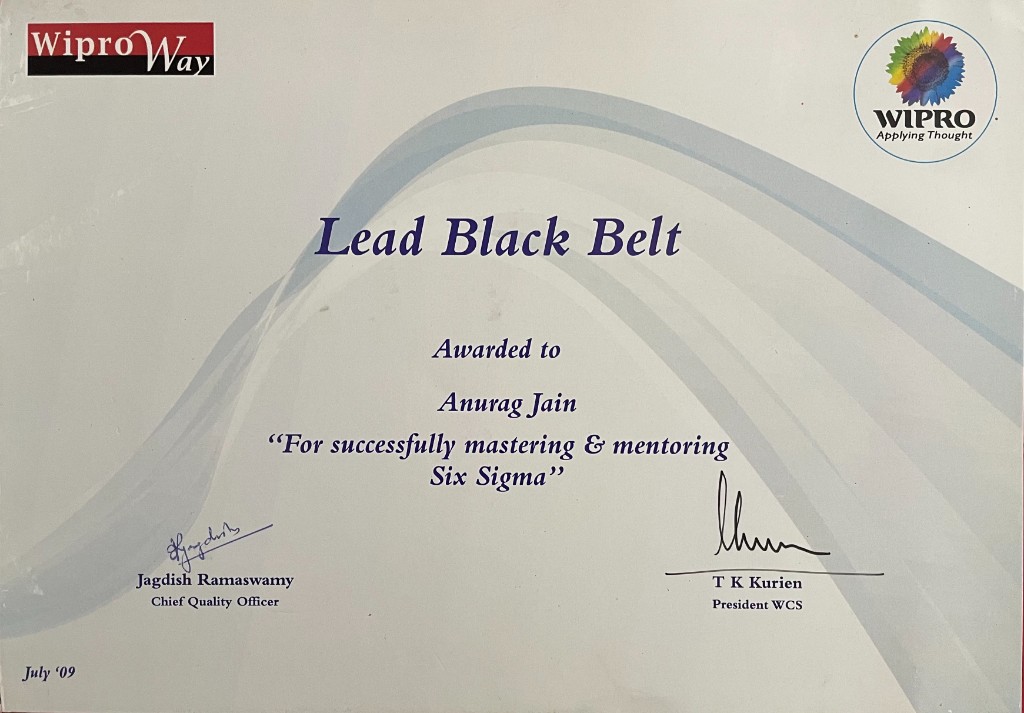 7093 geodir mentor bb upload Lead Black belt Certification Anurag Jain