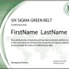 Six Sigma Green Belt: Standard Exam (Single Certification)
