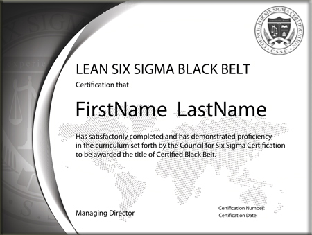Lean Six Sigma Black Belt: Standard Exam (Single Certification)