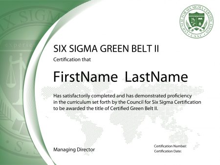 Six Sigma Green Belt Certification II